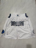 JUST DON Dallas Mavericks White Pocket Shorts