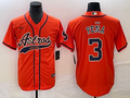 Men's Houston Astros Jeremy Pena #3 Orange Replica Jerseys Joint Edition