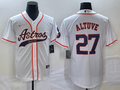 Men's Houston Astros Jose Altuve #27 White Replica Jerseys Joint Edition