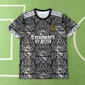 Real Madrid 2024/25 Royal Crest Monogram Concept Jersey – Black White Gold Adidas Fan Version