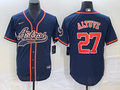 Men's Houston Astros Jose Altuve #27 Navy Replica Jerseys Joint Edition
