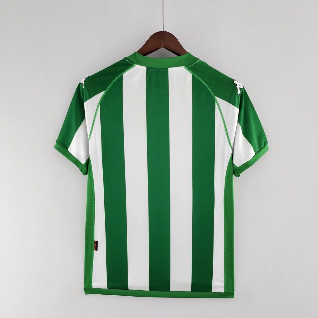 Real Betis 2001-02 Home Jersey – Green & White Stripes Kappa El Monte Retro La Liga Football Shirt | Classic Andalusia Betis Kit