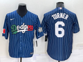 Men's Los Angeles Dodgers Trea Turner #6 Blue Alternate Game Jerseys