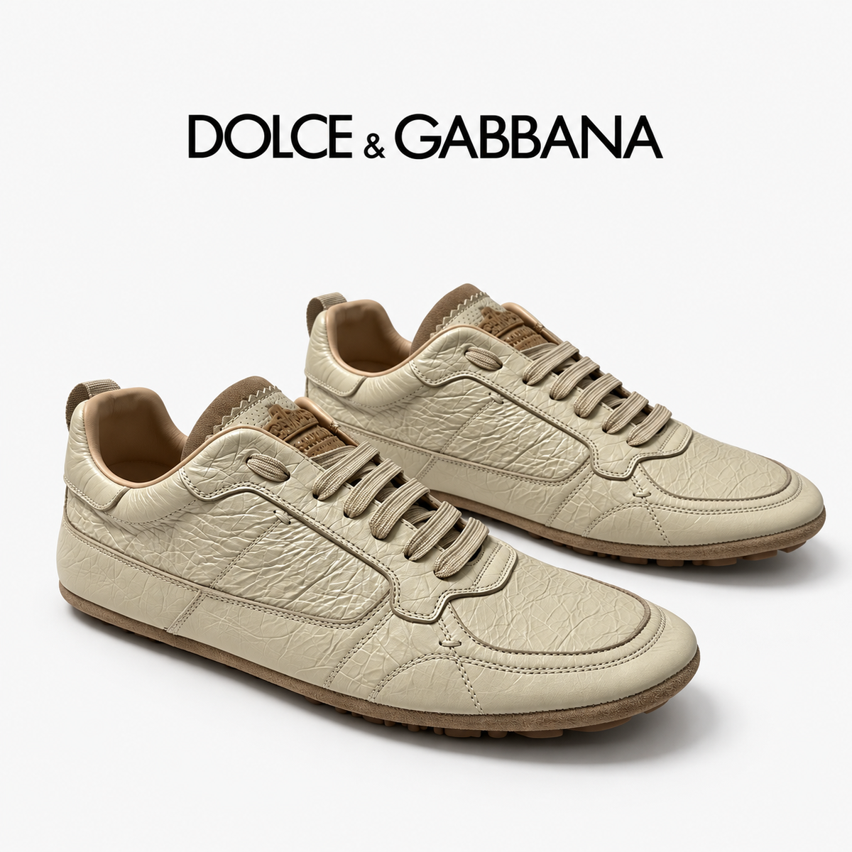 Dolce & Gabbana DG Men's Casual Sneakers with Stitched Logo