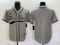 Men's Chicago White Sox Gray Replica Blank Jerseys Joint Edition