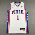 Men's Philadelphia 76ers James Harden #1 White 2022/23 Swingman Jerseys - Association Edition