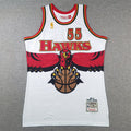 Men's Atlanta Hawks Dikembe Mutombo #55 White 1996-97 Hardwood Classics Swingman Jerseys