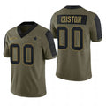 Custom1 Dallas Cowboys Olive 2021 Salute To Service Limited Football Jerseys