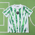 Nigeria National Team 2025/26 Home Jersey – White Green Brushstroke Print NANA Fan Version