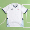 Switzerland 2024 Away Fan Jersey – White & Navy | UEFA Euro | ASF/SFV Crest | Swiss National Team Kit