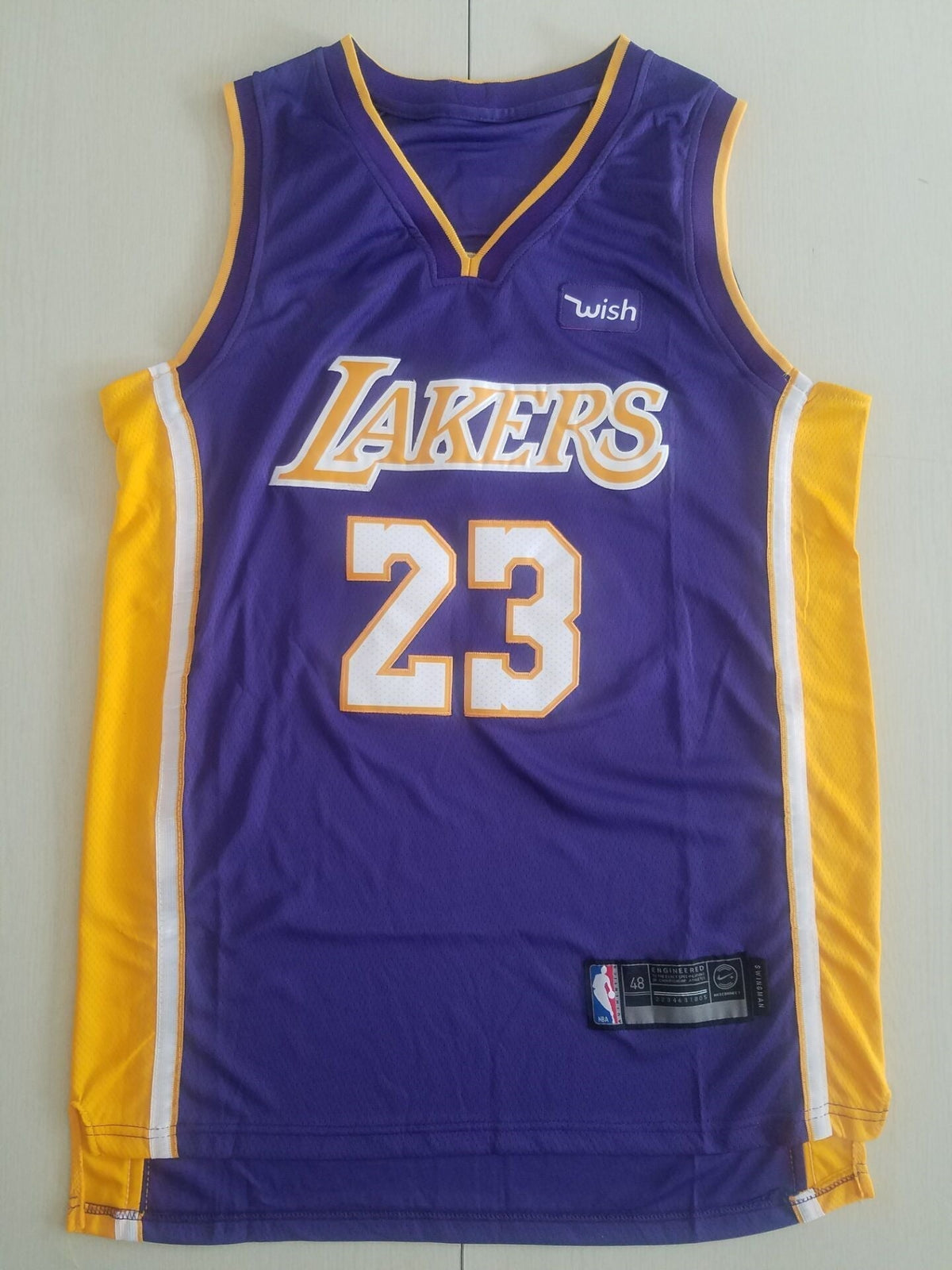Men's Los Angeles Lakers LeBron James NBA #23 Purple Swingman Jerseys - City Edition