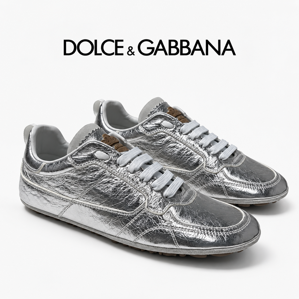 Dolce & Gabbana DG Men's Casual Sneakers with Stitched Logo