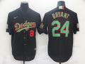 Men's Los Angeles Dodgers Kobe Bryant #8-24 Black Stitched Jerseys
