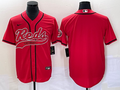 Men's Cincinnati Reds Red Replica Blank Jerseys Joint Edition