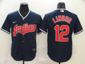 Men's Cleveland Guardians Francisco Lindor #12 Navy Replica Baseball Jerseys