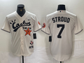 Men's Houston Astros C.J. Stroud #7 White Limited Player Jerseys