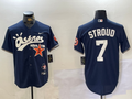 Men's Houston Astros C.J. Stroud #7 Navy Game Player Jerseys