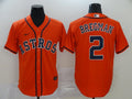 Men's Houston Astros Alex Bregman #2 Orange Replica Baseball Jerseys