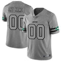 Custom1 New York Jets 2019 Gray Gridiron Gray Vapor Untouchable Limited Jerseys American Stitched Jerseys Football Jerseys