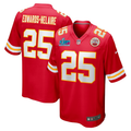 Men's Kansas City Chiefs Clyde Edwards-Helaire #25 Red Super Bowl LVII Patch Game Jerseys