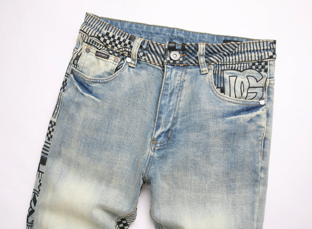 Dolce & Gabbana DG VIBE3 Embroidered Logo Slim Fit Jeans
