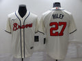 Men's Atlanta Braves Austin Riley #27 Beige Replica Player Jerseys