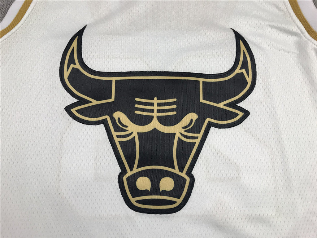 Michael Jordan #23 Chicago Bulls Nike White Golden Edition Swingman Jersey