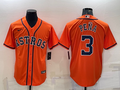 Men's Houston Astros Jeremy Pena #3 Orange Replica Player Jerseys