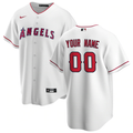 Men's Los Angeles Angels White Home Replica Custom Jerseys