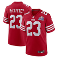 Men's San Francisco 49ers Christian McCaffrey #23 Scarlet Super Bowl LVIII Game Jerseys