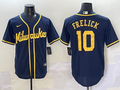 Men's Milwaukee Brewers Sal Frelick #10 Navy Alternate Limited Player Jerseys