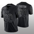 Custom1 Carolina Panthers Football Stitched Black RFLCTV Limited Jerseys Stitched American Football Jerseys