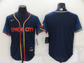 Men's Houston Astros Navy 2022 City Connect Replica Blank Jerseys