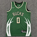 Men's Milwaukee Bucks Damian Lillard #0 Green Swingman Jerseys