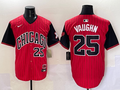 Men's Chicago White Sox Andrew Vaughn #25 Red/Black 2025 City Connect Limited Player Jerseys