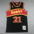 Men's Atlanta Hawks Dominique Wilkins 1986-87 Black Hardwood Classics Swingman Jerseys