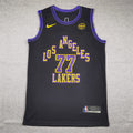 Men's Los Angeles Lakers Luka Doncic #77 Black 2023/24 Swingman Jerseys - City Edition