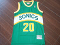 Gary Payton #20 Seattle SuperSonics Green Hardwood Classics Swingman Jersey – Mitchell & Ness White Band