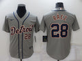 Men's Detroit Tigers Javier Baez #28 Gray Replica Baseball Jerseys