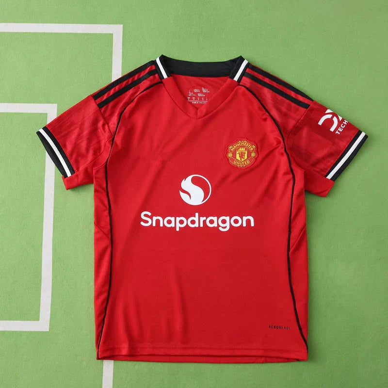 Manchester United FC Home Kids Kit 2025/26 – Custom Name & Number