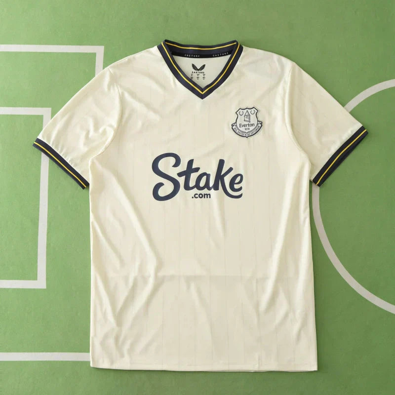 Everton F.C. Third Fan Jersey 2024/25 — Cream Castore Stake.com Edition