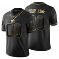 Custom1 Indianapolis Colts Black Golden Limited 100 Jerseys Stitched American Football Jerseys