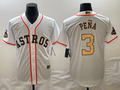 Men's Houston Astros Jeremy Pena Nike White/Gold 2023 Gold Collection Replica Player Jerseys