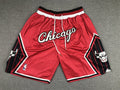 Men's Chicago Bulls Red City Edition Basketball Shorts1