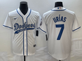 Men's Los Angeles Dodgers Julio Urias #7 White Player Jerseys Joint Edition