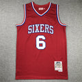Men's Philadelphia 76ers Julius Erving #6 Red Hardwood Classics Swingman Jerseys