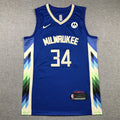 Men's Milwaukee Bucks Giannis Antetokounmpo #34 Royal 2022/23 Swingman Jerseys - City Edition