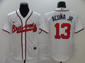 New Men's Atlanta Braves Ronald Acuna Jr. #13 Jerseys White
