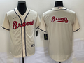 Men's Atlanta Braves Cream Replica Team Jerseys