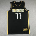 Men's Dallas Mavericks Luka Doncic #77 Swingman Player Jerseys Black